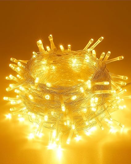 Homesake® 36 Feet Long 40 LED Power Pixel Serial String Light Fairy Lights, Plug Sourced, Home & Outdoor Light for Decoration, Diwali Lights for Decoration Home, Festive Decor (Pack of 2 Warm White)