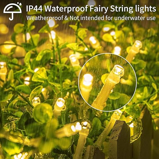 Homesake® 36 Feet Long 40 LED Power Pixel Serial String Light Fairy Lights, Plug Sourced, Home & Outdoor Light for Decoration, Diwali Lights for Decoration Home, Festive Decor (Pack of 2 Warm White)