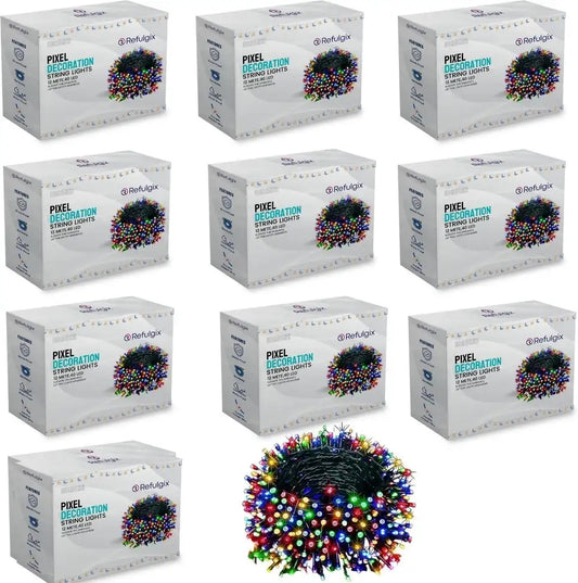 Refulgix 40 LEDs 12 m Multicolor Steady String Rice Lights (Pack of 10)