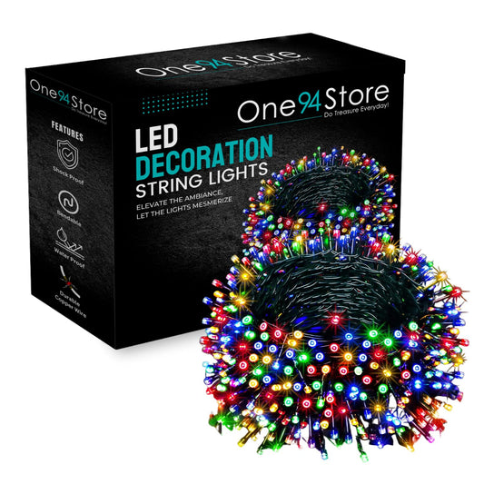 One94Store 36 Ft Multicolor LED Pixel String Light | 360° Decorative Copper Wire Fairy Lights for Diwali, Christmas, Wedding, Party & Home Decoration | Bright Serial LED | (Pack of 1)