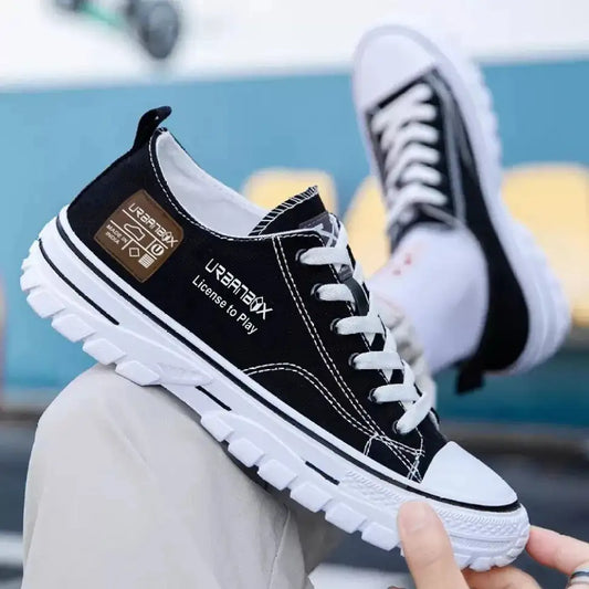 Trendy Casual Sneakers Sneakers For Men (Black, White